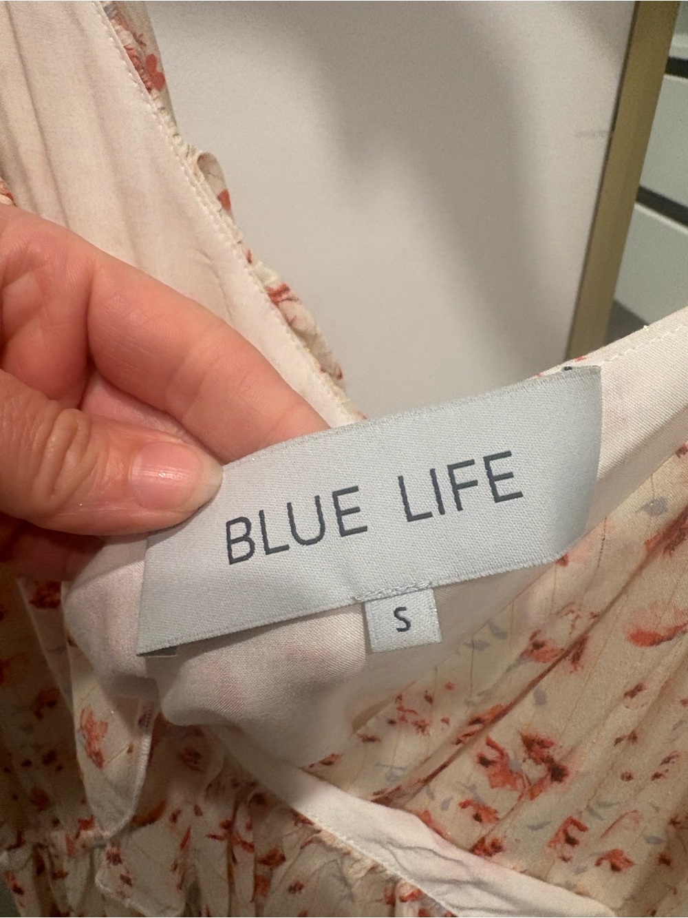 Blue Life Floral Ruffle Midi Dress in Cream - Picture 5 of 5